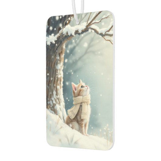 子猫ウォッチングスノーフレーク カーエアーフレッシュナー