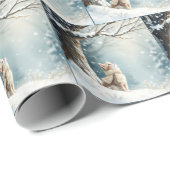 子猫ウォッチングスノーフレーク ラッピングペーパー (ロールコーナー)