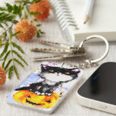 子猫オンかぼちゃ キーホルダー (正面右)