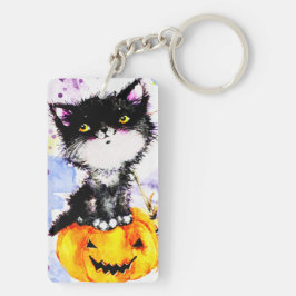 子猫オンかぼちゃ キーホルダー