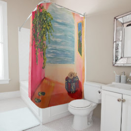 子猫オンコースト シャワーカーテン