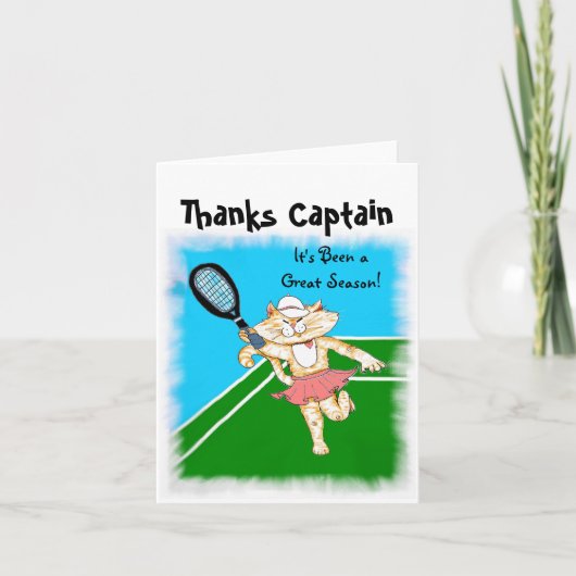 子猫オンコート サンキューカード (正面)