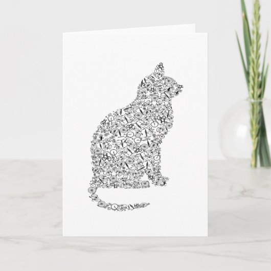 子猫オンバイクス自転車の猫 カード (正面)