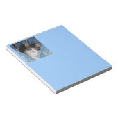 子猫オンブルー ノートパッド (アングル)