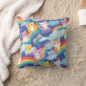 子猫オンレインボウズ クッション (ブランケット)
