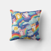 子猫オンレインボウズ クッション (裏面)