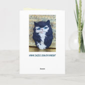 子猫オーナメントグリーティングカード カード (裏面)