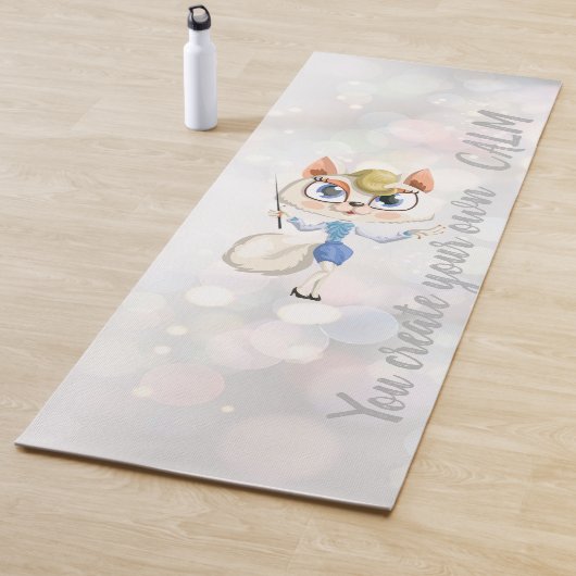 子猫カッコいい《写真》ぼけ味 – 独自の冷静さを作成 ヨガマット (インサイチュ)