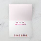 子猫カップケーキ饗宴誕生日 カード (内部)