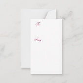 子猫カップルの子供バレンタイン ノートカード (裏面)