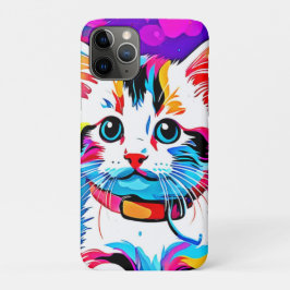 子猫カラフルアート iPhone 11 PROケース