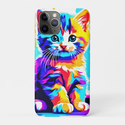 子猫カラフルスプラッシュ Case-Mate iPhoneケース (裏)