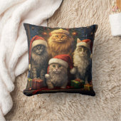 子猫カルテ祝ットのクリスマス クッション (ブランケット)