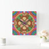 子猫カルマクロック スクエア壁時計 (ホーム)