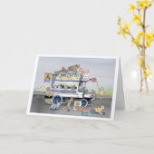 子猫カンプオムニバスカード カード (黄色い花)