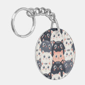 子猫カート万華鏡のように千変万化するパターン キーホルダー (正面左)