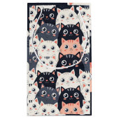 子猫カート万華鏡のように千変万化するパターン スモールペーパーバッグ (裏面)