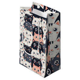 子猫カート万華鏡のように千変万化するパターン スモールペーパーバッグ
