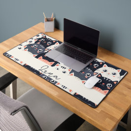 子猫カート万華鏡のように千変万化するパターン デスクマット