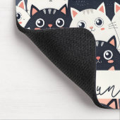 子猫カート万華鏡のように千変万化するパターン マウスパッド (コーナー)