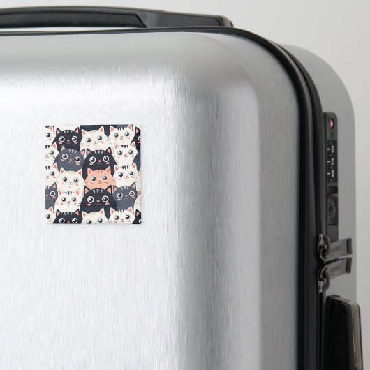 子猫カート万華鏡のように千変万化するパターン マグネット (インサイチュ (スーツケース))