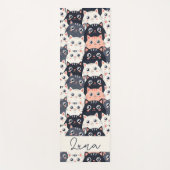 子猫カート万華鏡のように千変万化するパターン ヨガマット (正面)