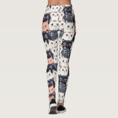 子猫カート万華鏡のように千変万化するパターン レギンス (裏面)