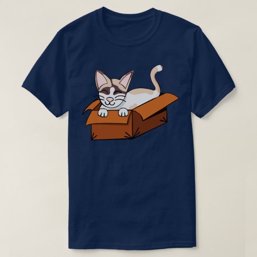 子猫カードボード Tシャツ (デザイン正面)
