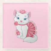 子猫ガラスコースター ガラスコースター (正面)