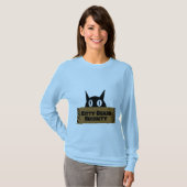 子猫ガードセキュリティおもしろいミーム Tシャツ (正面フル)