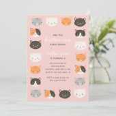 子猫ガールバースデーパーティーのご招待 招待状 (スタンド正面)