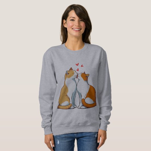 子猫キス スウェットシャツ (正面フル)