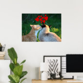 子猫キス ポスター (ホームオフィス)