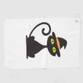 子猫クラシックウィッチTシャツ ゴルフタオル (横)