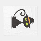 子猫クラシックウィッチTシャツ フリースブランケット (正面(横))