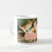 子猫クラシックホワイトマグ コーヒーマグカップ (正面左)