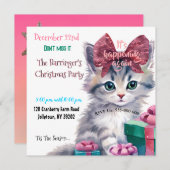 子猫クリスマス年次パーティー 招待状 (正面/裏面)