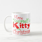 子猫クリスマス コーヒーマグカップ (左)