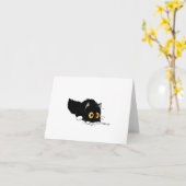 子猫クルックポフカード カード (黄色い花)