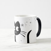 子猫クロホワイト モーフィングマグカップ (正面右)