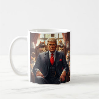 子猫クールに囲まれたマグアキャットトランプおもしろい コーヒーマグカップ