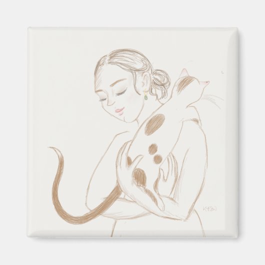 子猫ケドルズ磁石 マグネット (正面)