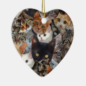 子猫コラージュ セラミックオーナメント (右)