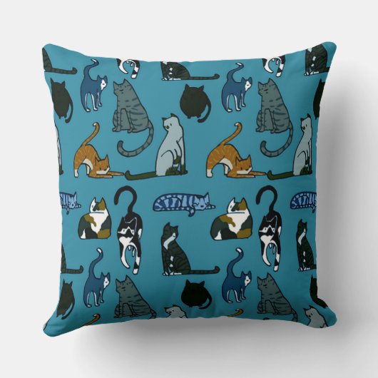 子猫コーナーキャットパターン装飾用クッション クッション (裏面)