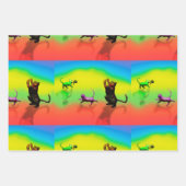 子猫コーブラッピング紙フラットシートセット3 ラッピングペーパーシート (正面3)