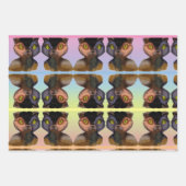 子猫コーブラッピング紙フラットシートセット3 ラッピングペーパーシート (正面3)