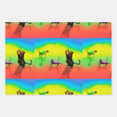 子猫コーブラッピング紙フラットシートセット3 ラッピングペーパーシート (正面3)