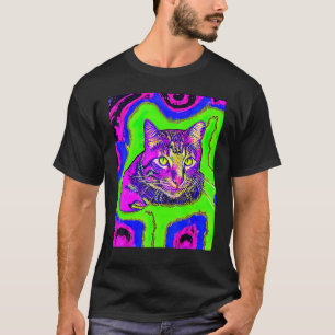 子猫サイケデリックキットン愛猫アートスタイル1 Tシャツ