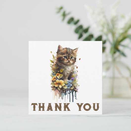 子猫サンキューカード (スタンド正面)