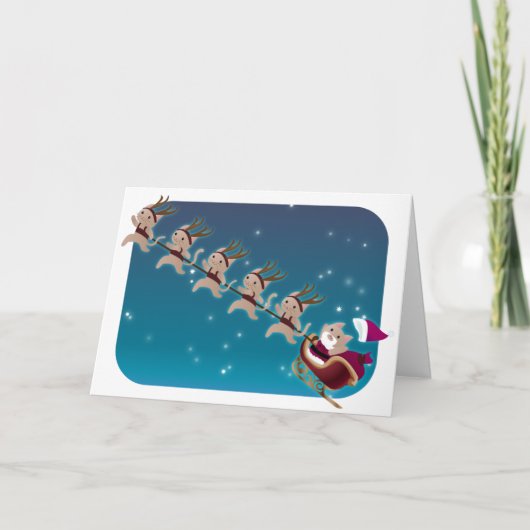 子猫サンタおよび乗組員 シーズンカード (正面)